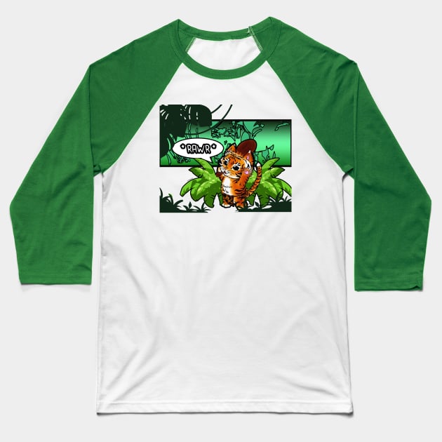 *RAWR* Tiger Kitty Baseball T-Shirt by DeMonica
